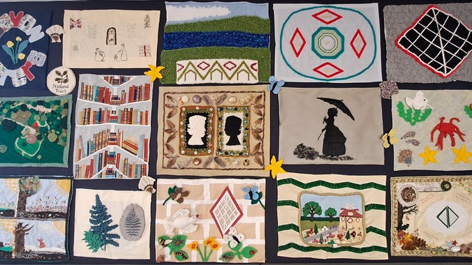 The Community Quilt produced at A la Ronde, Devon.